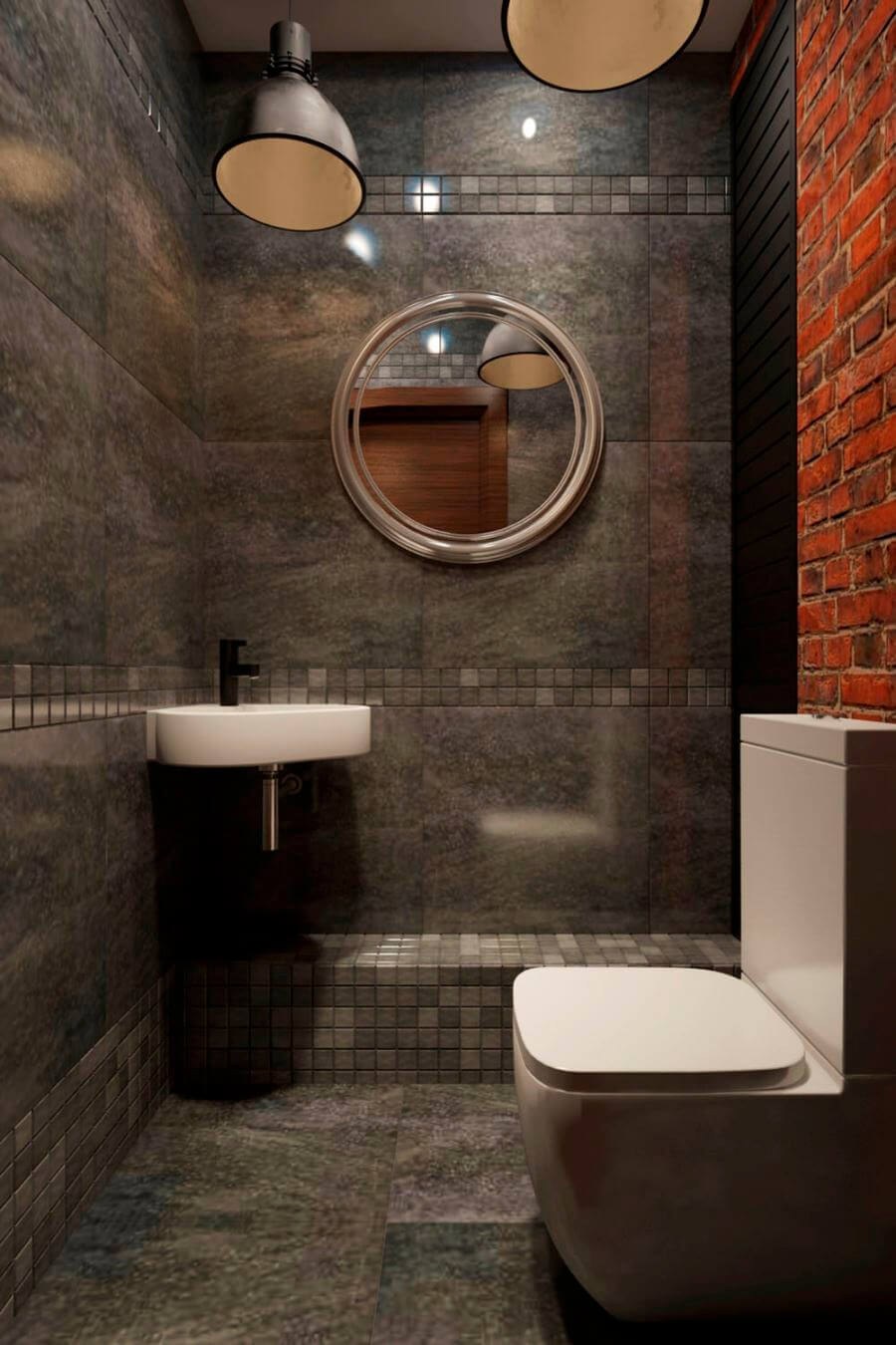 Дизайн санузла в стиле лофт