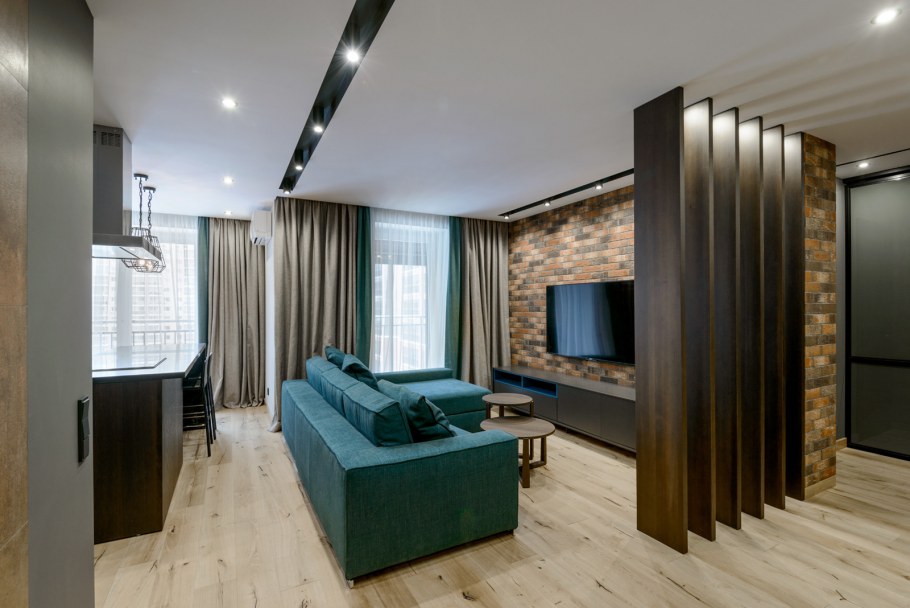 Деревянные планки в интерьере