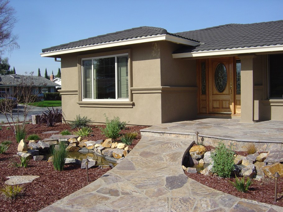 Открытая терраса из камня