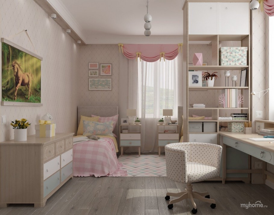 Детские комнаты для девочки школьницы