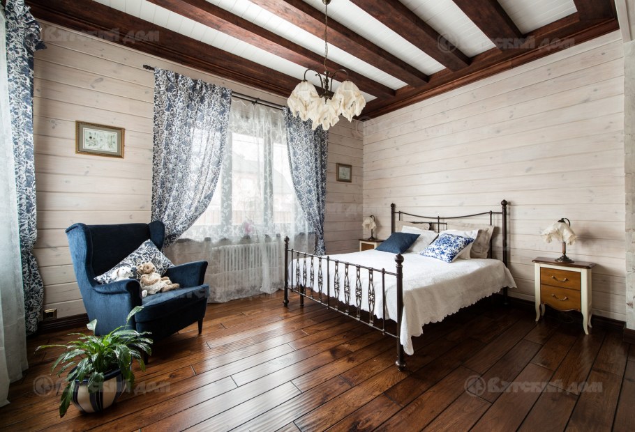 Сканди стиль в деревянном доме