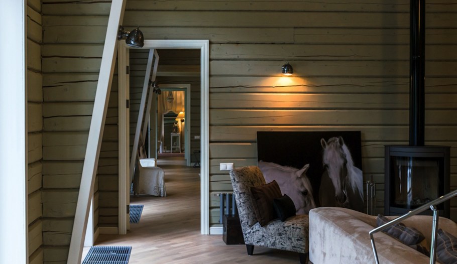 Крашеная вагонка в интерьере