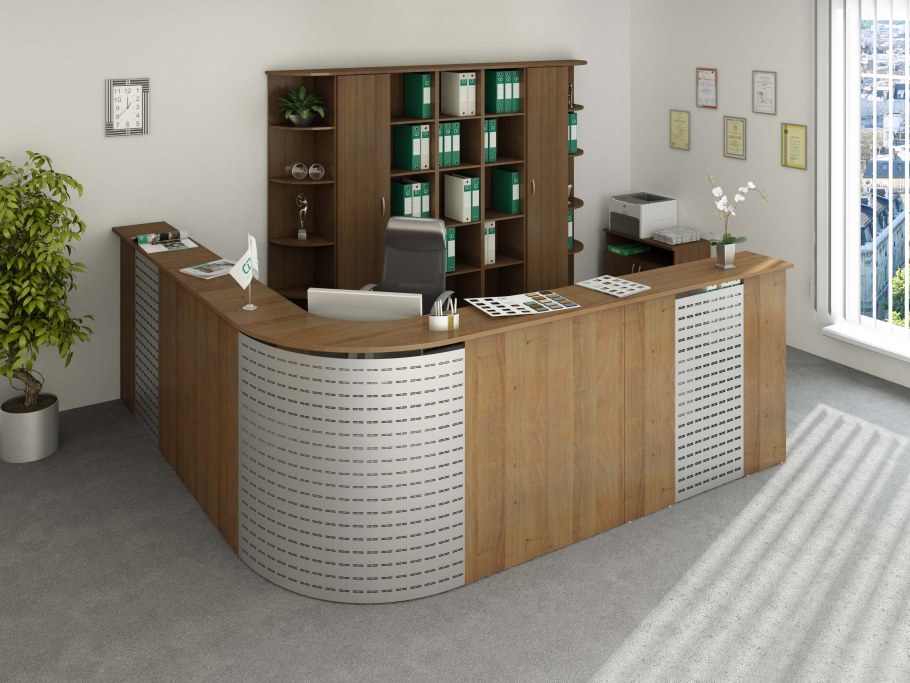 Угловая стойка ресепшн виско