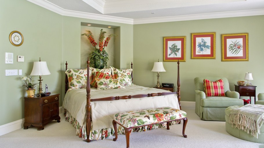 Фисташковый цвет стен