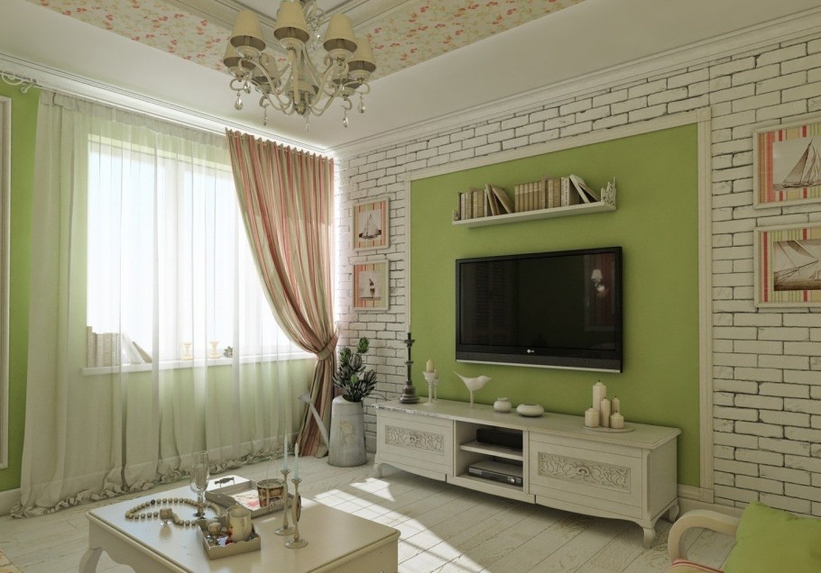 Гостиная Прованс зеленый