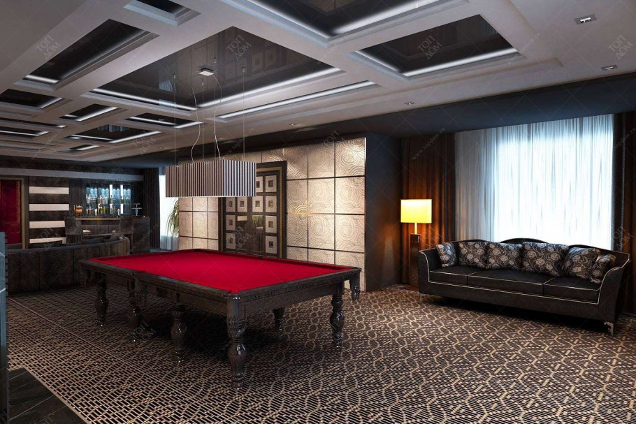 Бильярдная комната в современном стиле