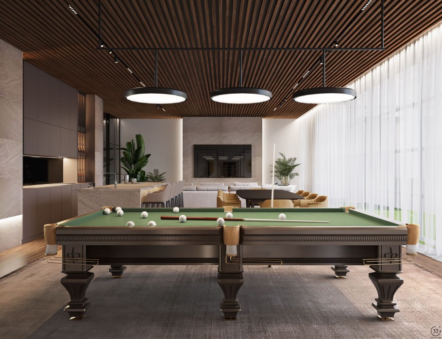 Бильярдная в современном стиле