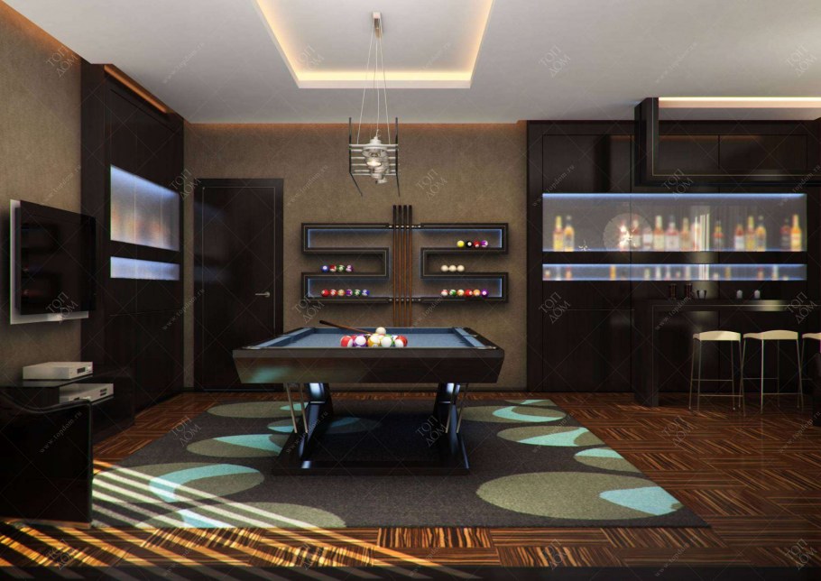 Бильярдные комнаты интерьер