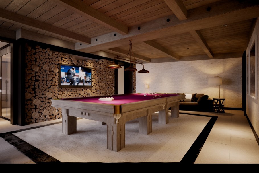 Интерьер бильярдной