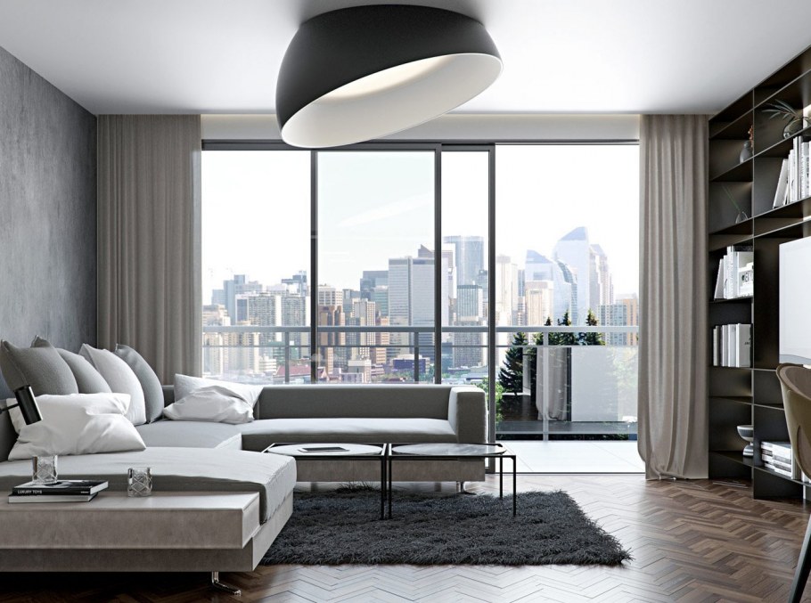 Квартира в серых тонах