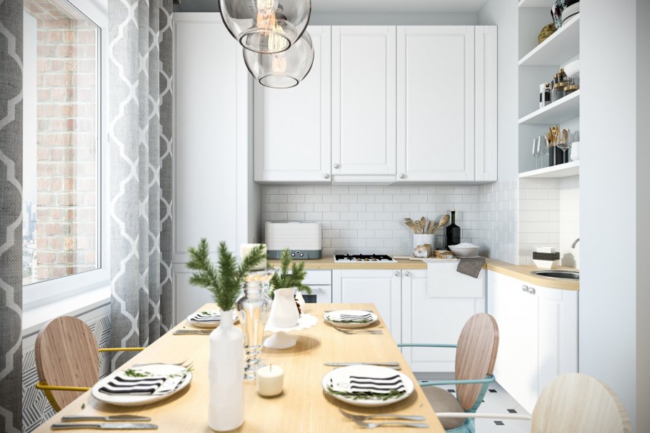 Кухня 10кв Скандинавия