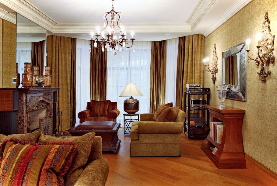 Гостиная классика Викторианский стиль