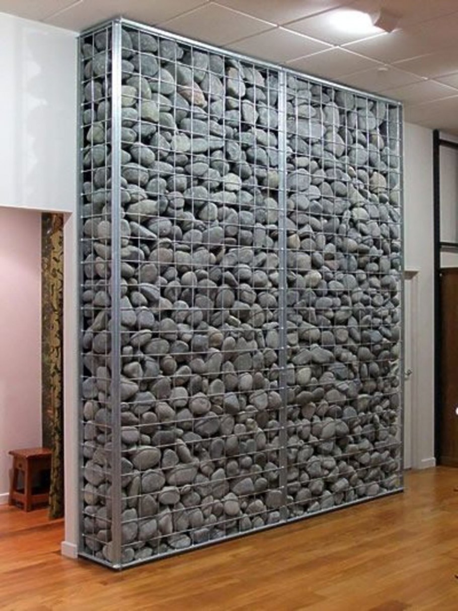 Габионы в интерьере