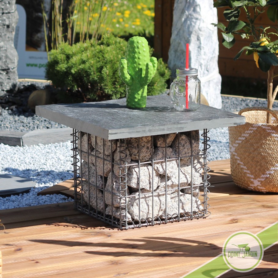 Камыш на габионах