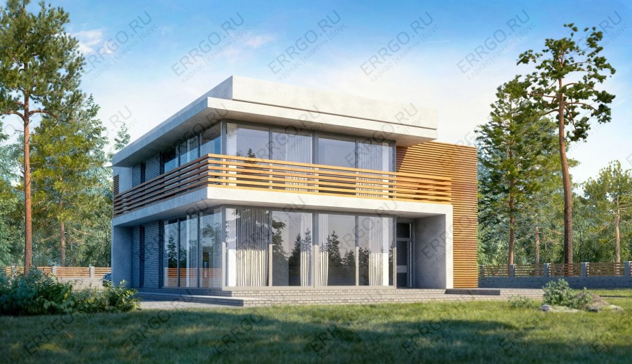 Проекты монолитных домов с плоской крышей