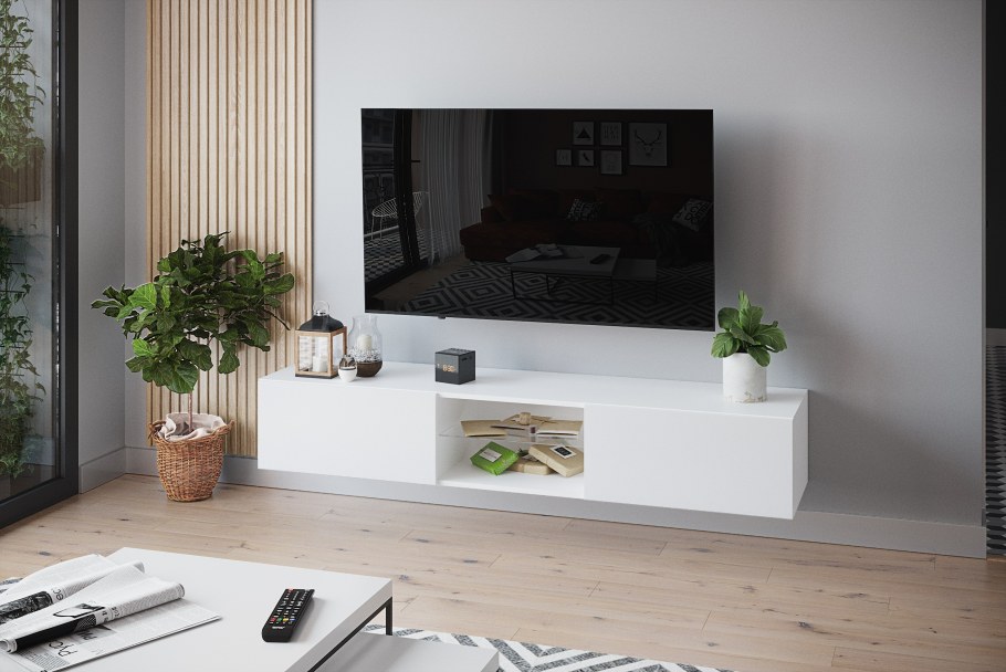 Тумба под ТВ Сигма Модерн глянцевый МДФ