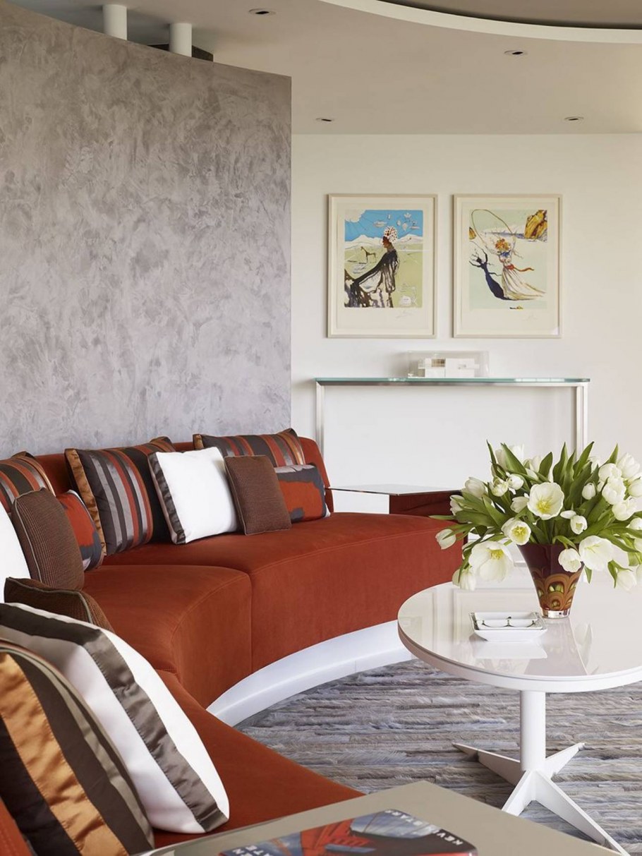 Декоративная штукатурка в гостиной