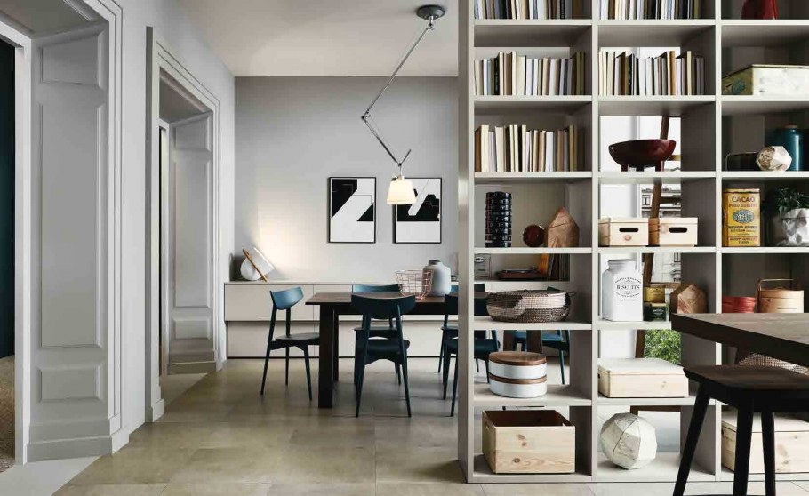 Книжный шкаф в скандинавском стиле