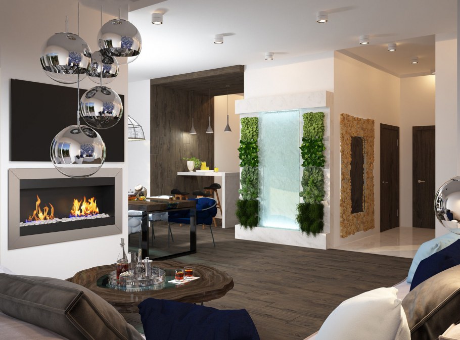 Интерьер кухни-гостиной в квартире