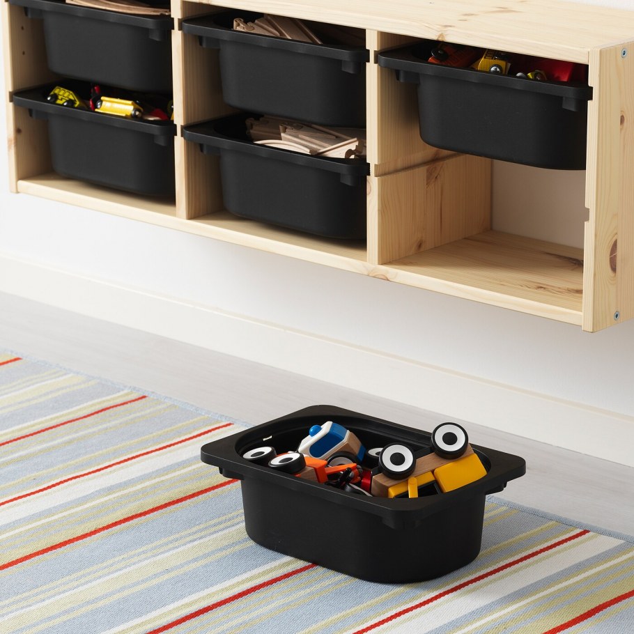 ТРУФАСТ комбинация д/хранения+контейнеры, белый, белый, 99x44x56 см