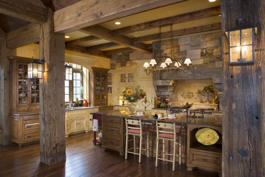 Отделка дома в деревенском стиле