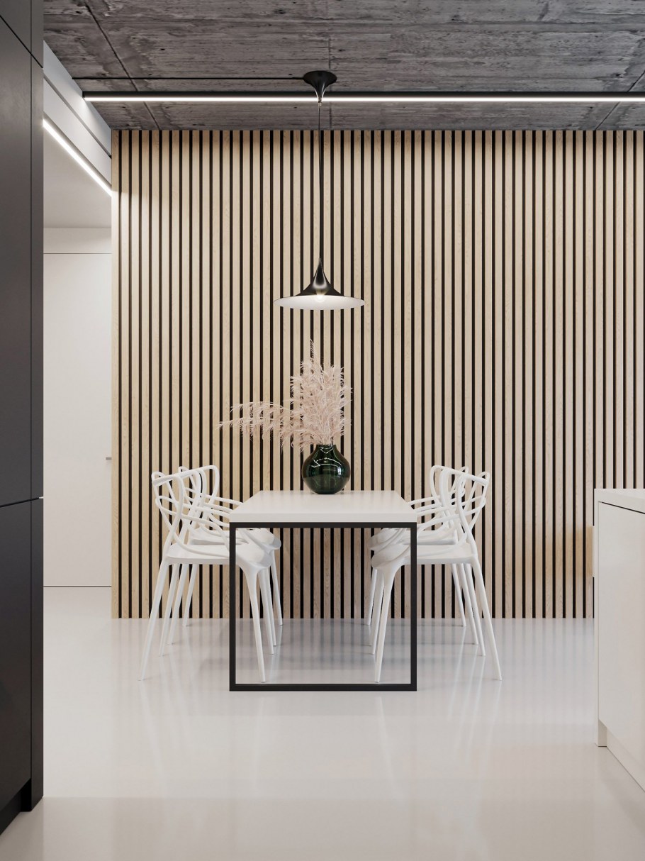 Деревянные планки в интерьере