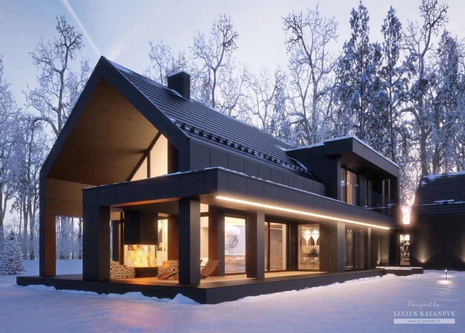 Скандинавские дома с плоской крышей