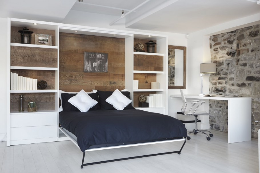 Кровать встроенная в стенку