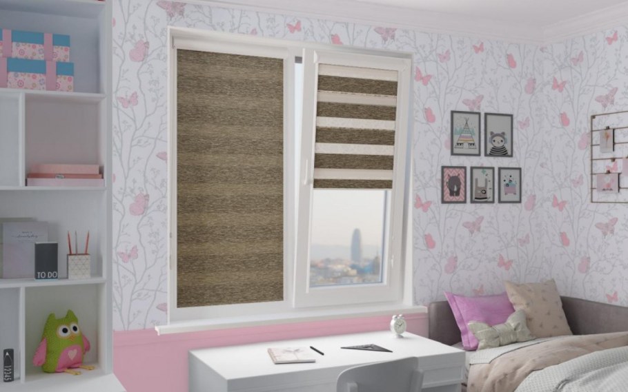 Рулонные шторы Зебра день-ночь