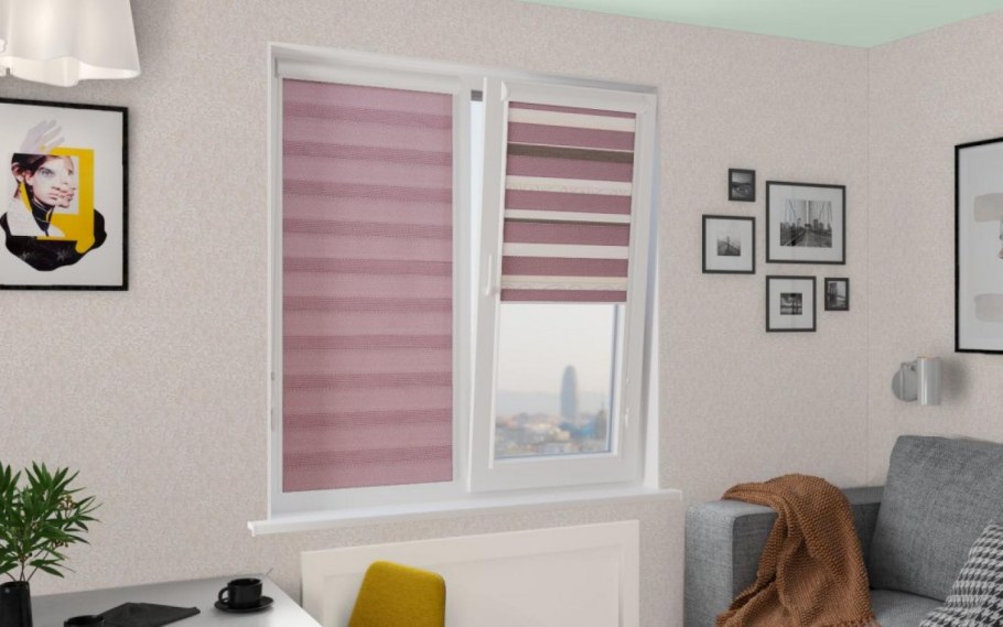 Рулонные шторы Зебра день-ночь Леруа Мерлен