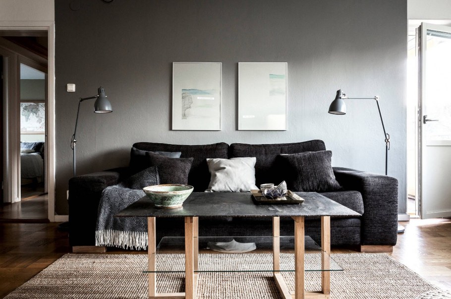 Шоколадный цвет стен