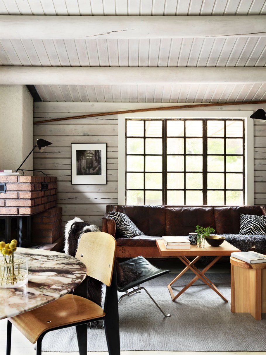 Скандинавский домик внутри