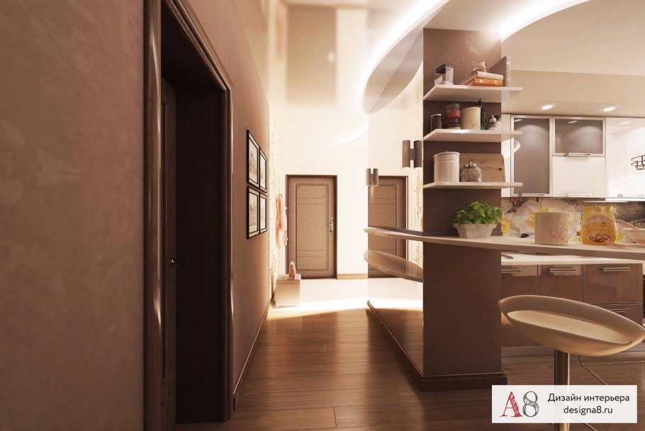 Кухня в коридоре