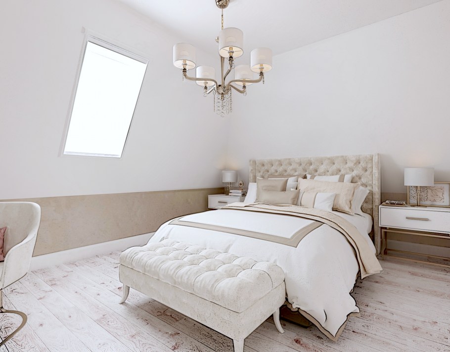 Спальня в сером цвете