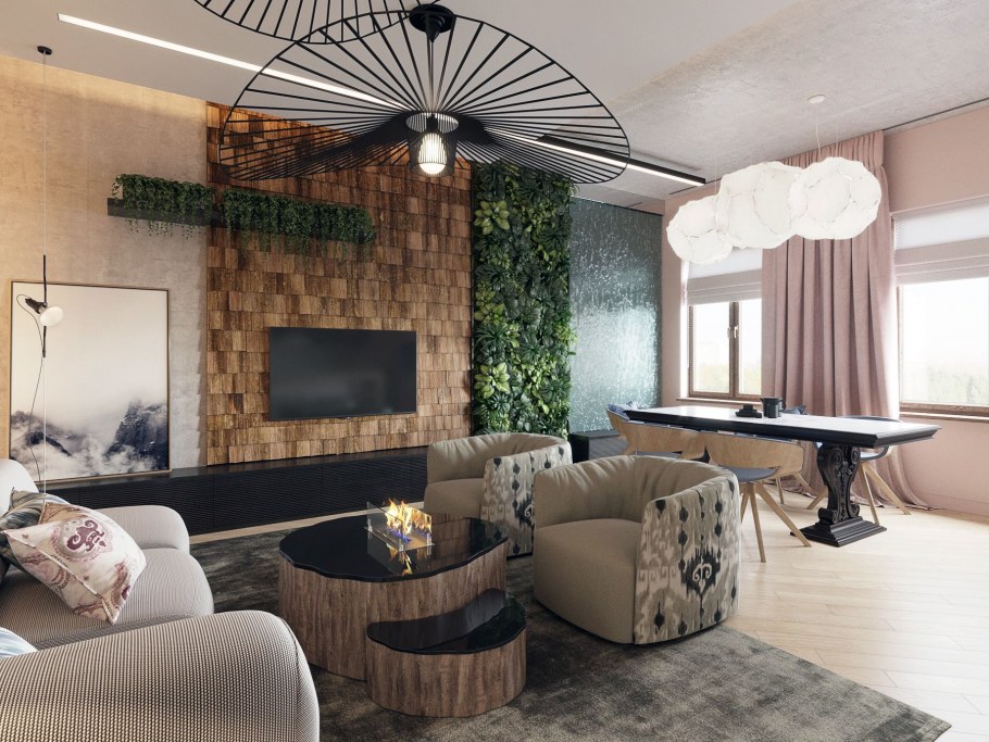 Гостиная американская Неоклассика