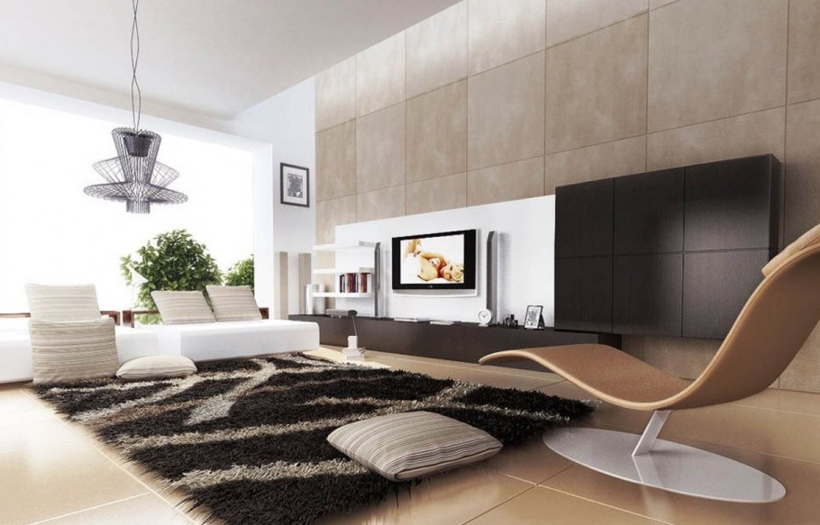 Мягкие стеновые панели в гостиной