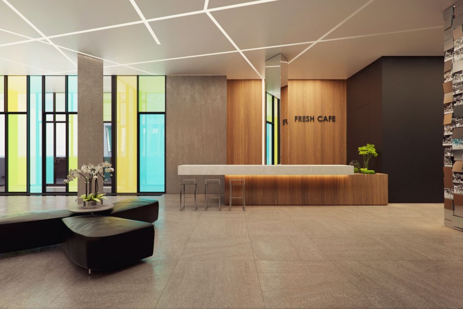 Современная школа интерьер холла