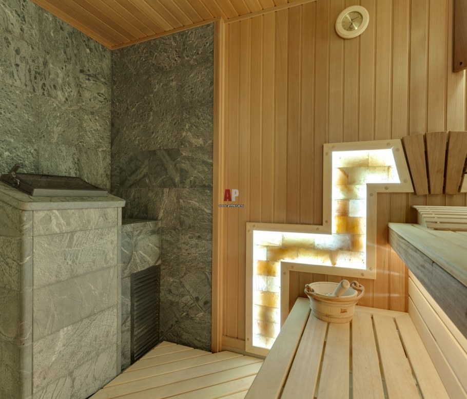 Отделка стен в парилке
