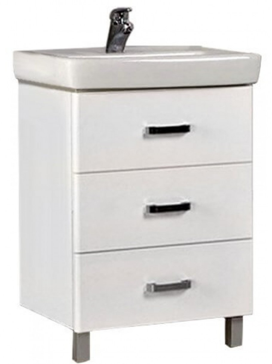 Pl.c.120.1+1WHT тумба Plaza Classic напольная 120 белый 1 + (1) ящики 810