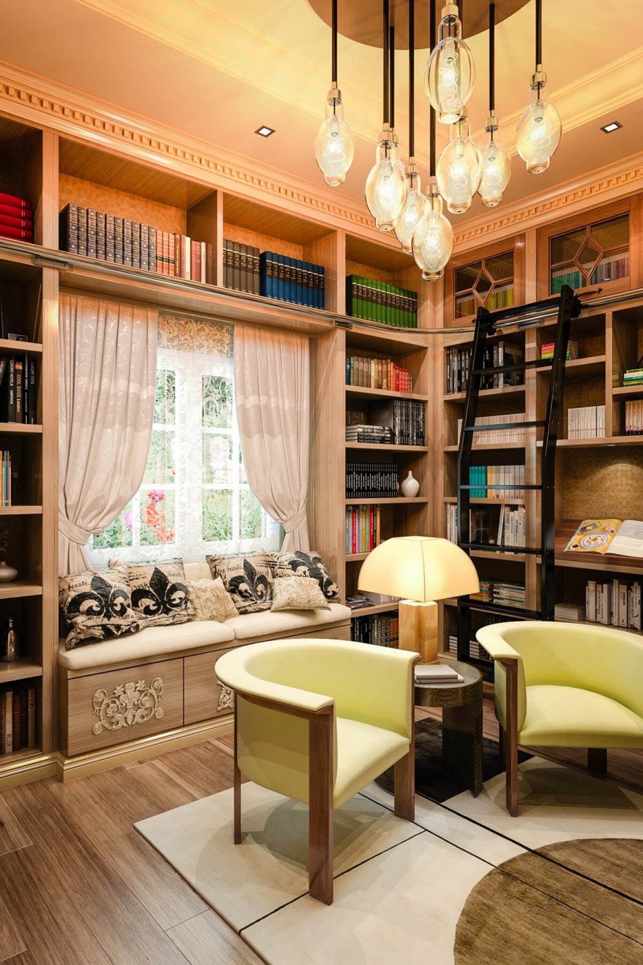 Mid Century Modern книжный шкаф