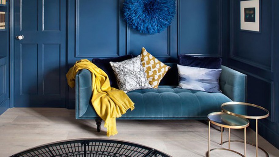 Ультрамарин цвет в интерьере