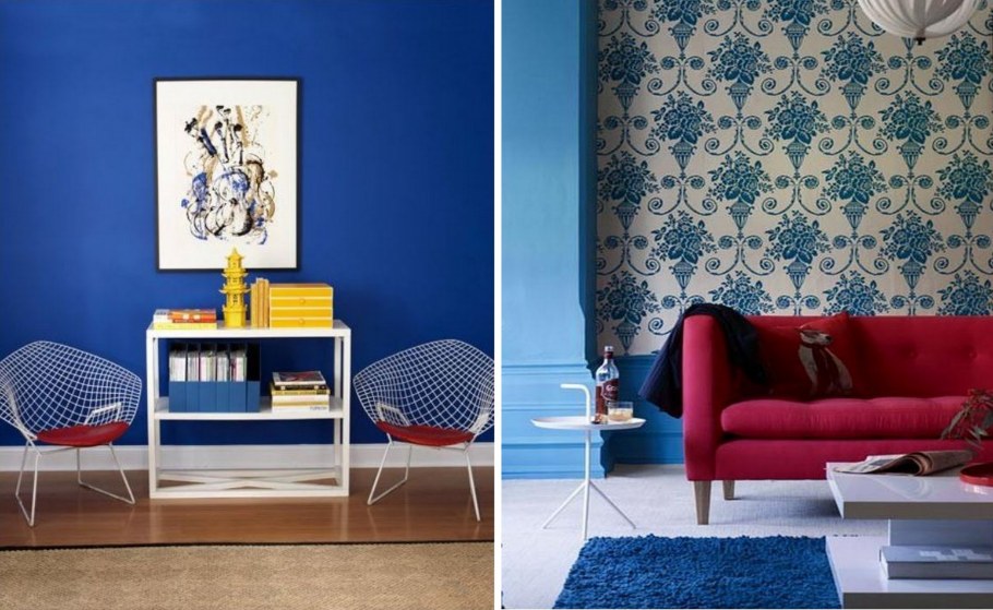 Синий интерьер