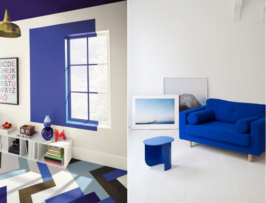 Гостиная в цвете индиго