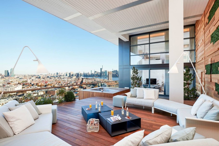 Терраса в пентхаусе Нью Йорк