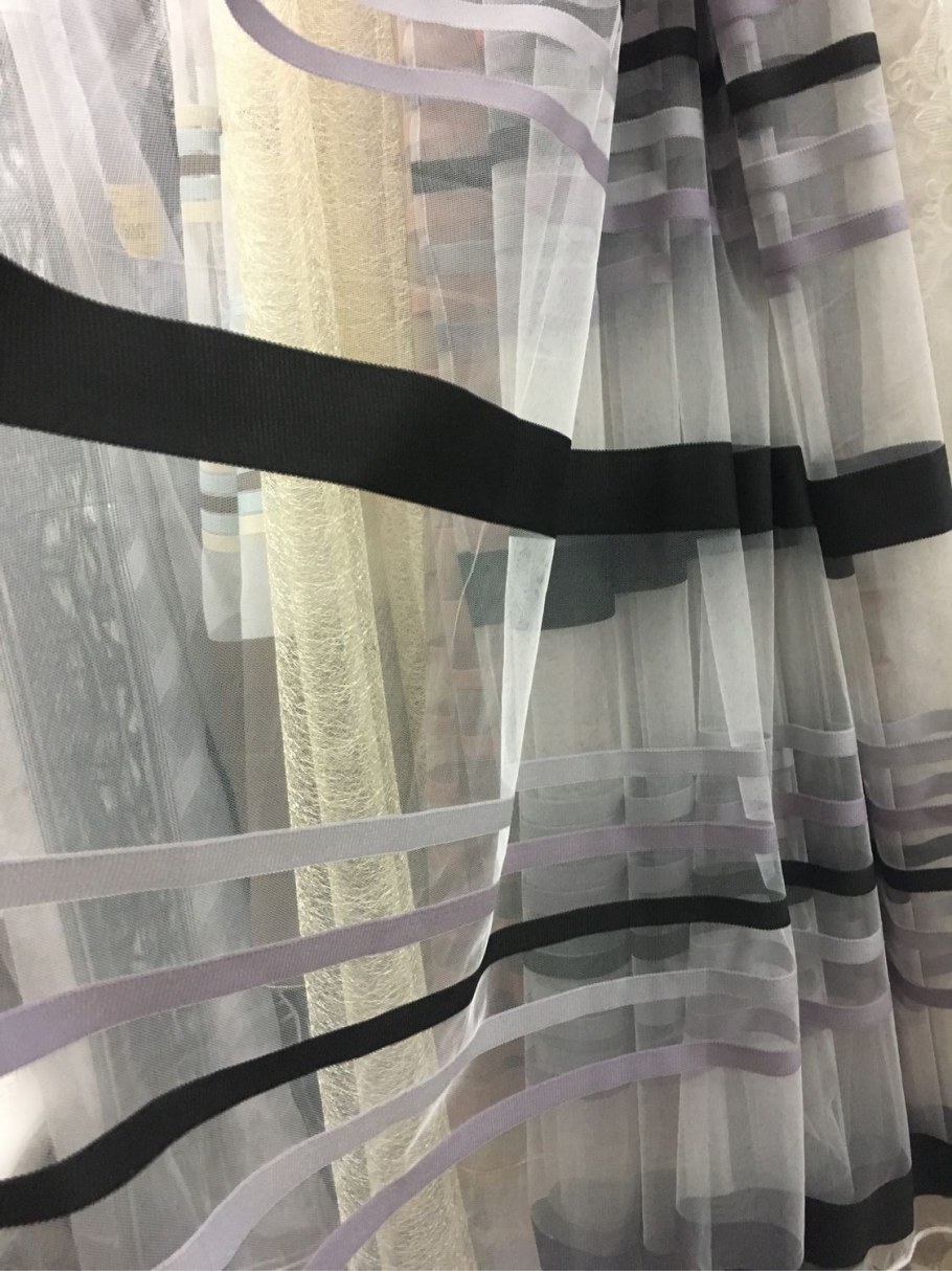 Тюль черный 250х260 лента 15985279