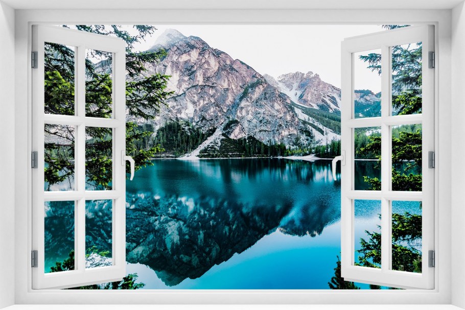 Фотообои окно видом на природу