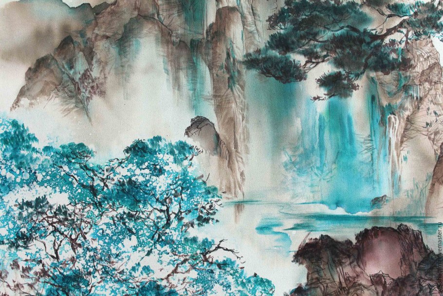 Сакура на стене в комнате