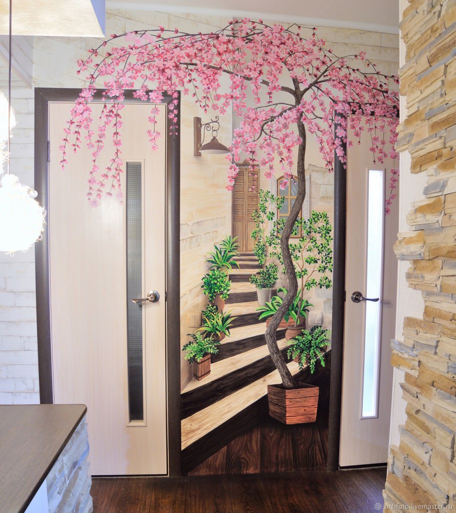 Японская гравюра цветы и птицы