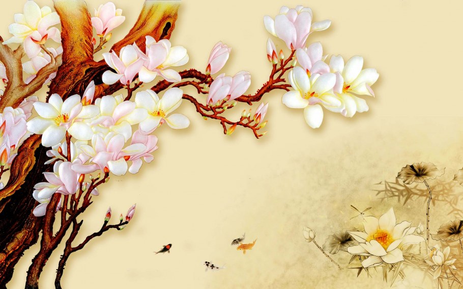 Китайская живопись в раме