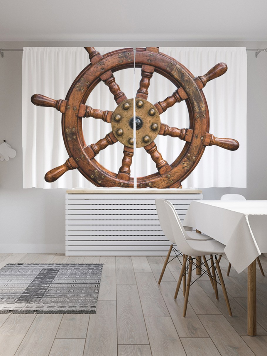 Зеркало-штурвал настенное «Бернт»